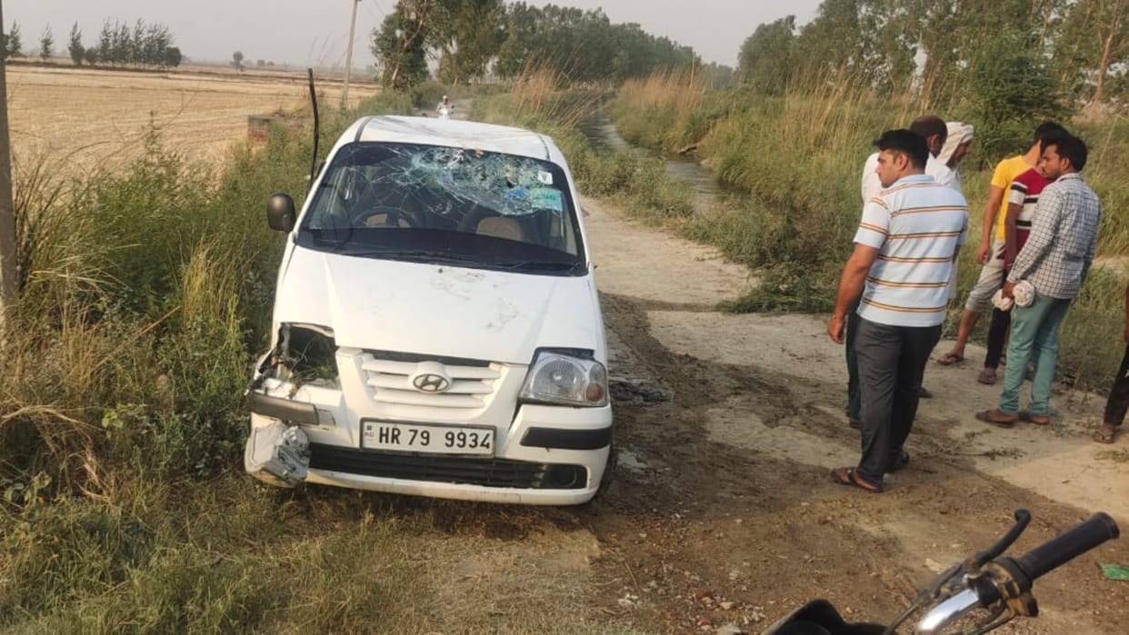 Uncle and nephew die after car falls into canal in Sonipat of Haryana