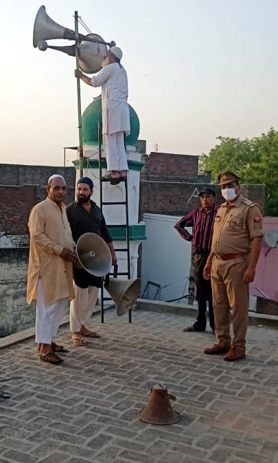Loudspeakers started to be removed from temples, mosques