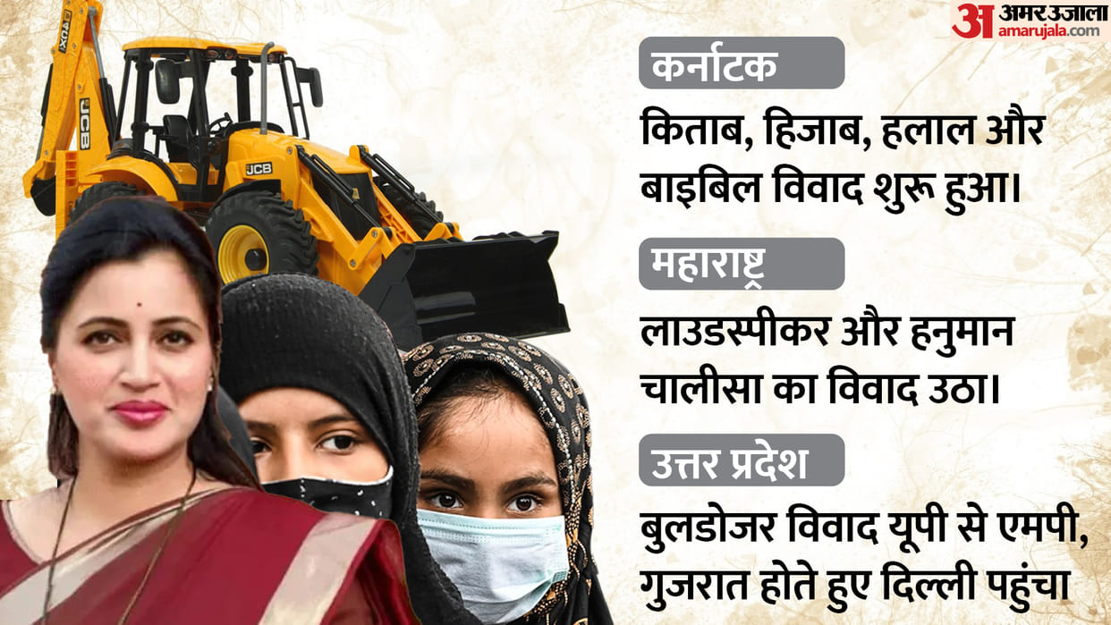 Communal Violence Hijab Kitab Halal to Bulldozer Loudspeaker Mughal and Bible Know the Reason in Hindi