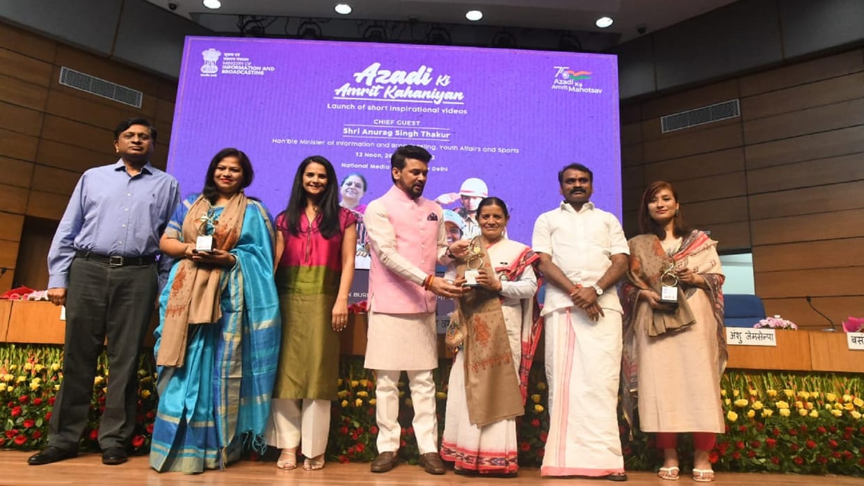 Delhi Ministry of Information and Broadcasting launched Azadi Ki Amrit Kahani series in association with Netflix