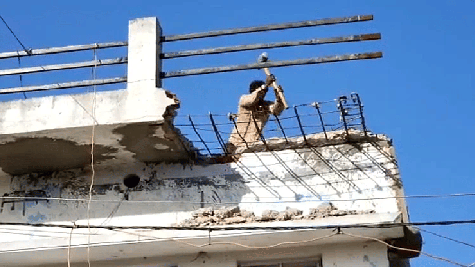 Bulldozer drive in stone pelting case on Ram Navami in Himmatnagar of Sabarkantha, Gujarat