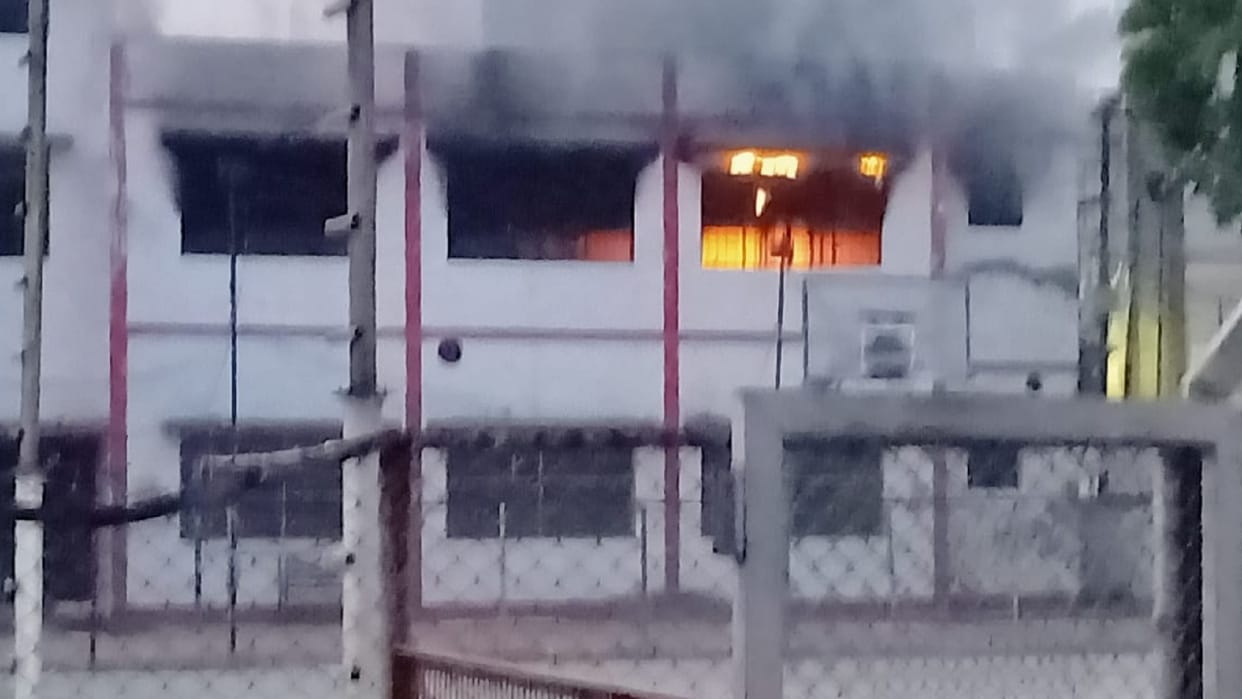 Fire broke out in Judo Hall of Sonakpur Stadium mattress burnt under control