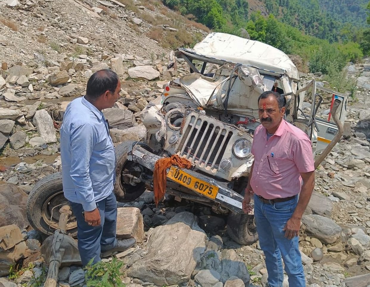 The accident happened when the driver lost control of the vehicle