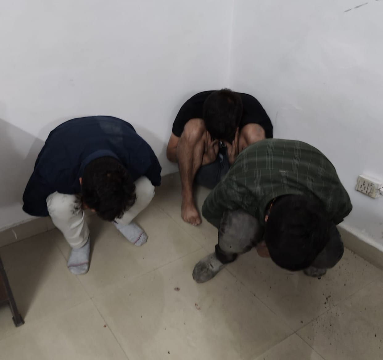 Police made cock to the youths who created ruckus
