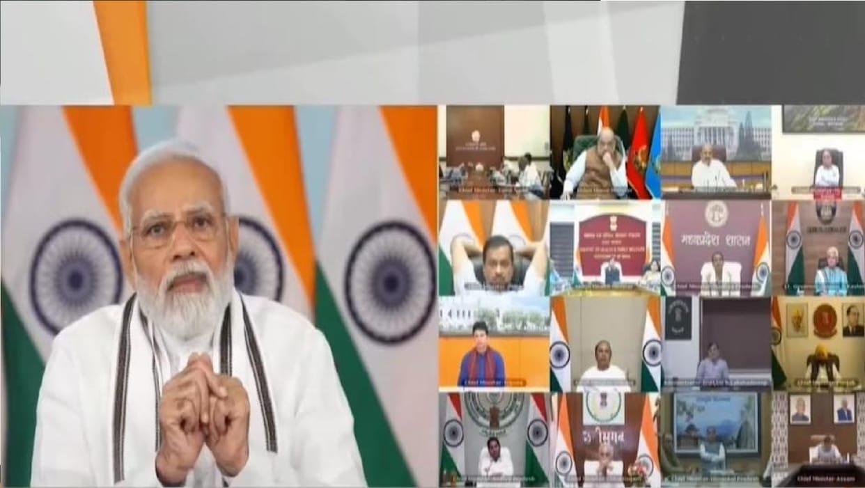 BJP criticises Kejriwal for his posture during PM meeting with CMs