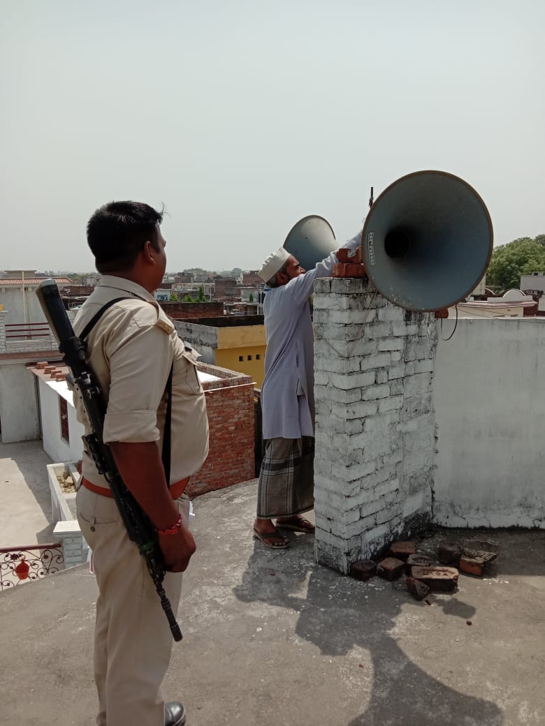 Loudspeakers removed from religious places