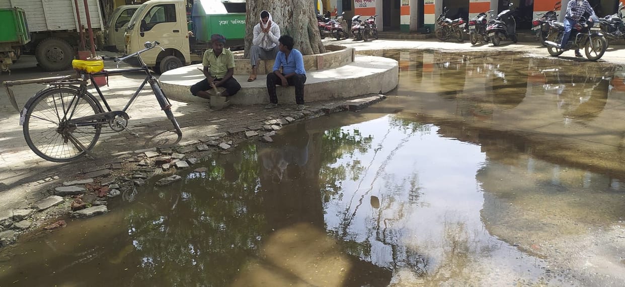 auraiya news,Water recharge point started getting ready