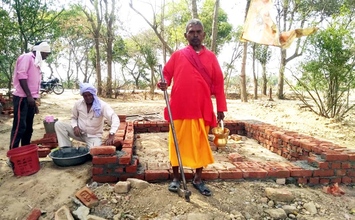 kiln operator started temple construction