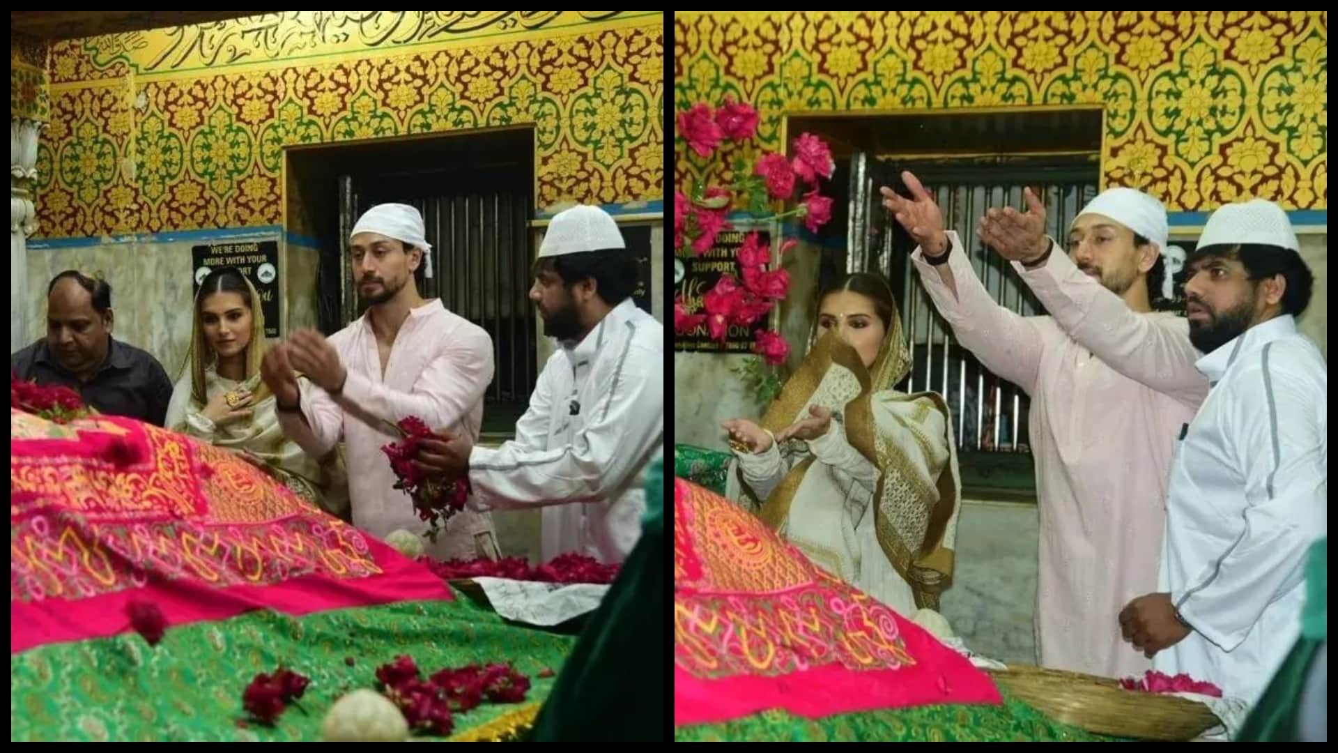 Heropanti 2 fame Tiger Shroff and Tara Sutaria visits mahim dargah ahead of film release