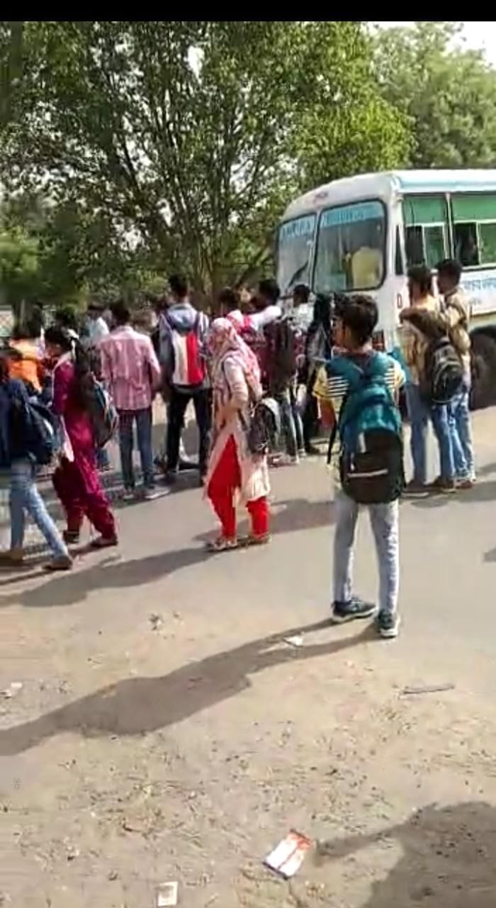 When the bus arrives in my village, there is no place to set foot