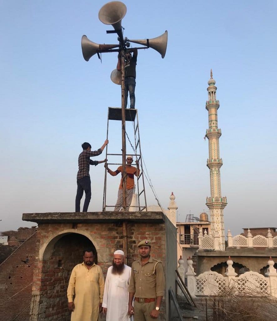 Loudspeakers removed from religious places
