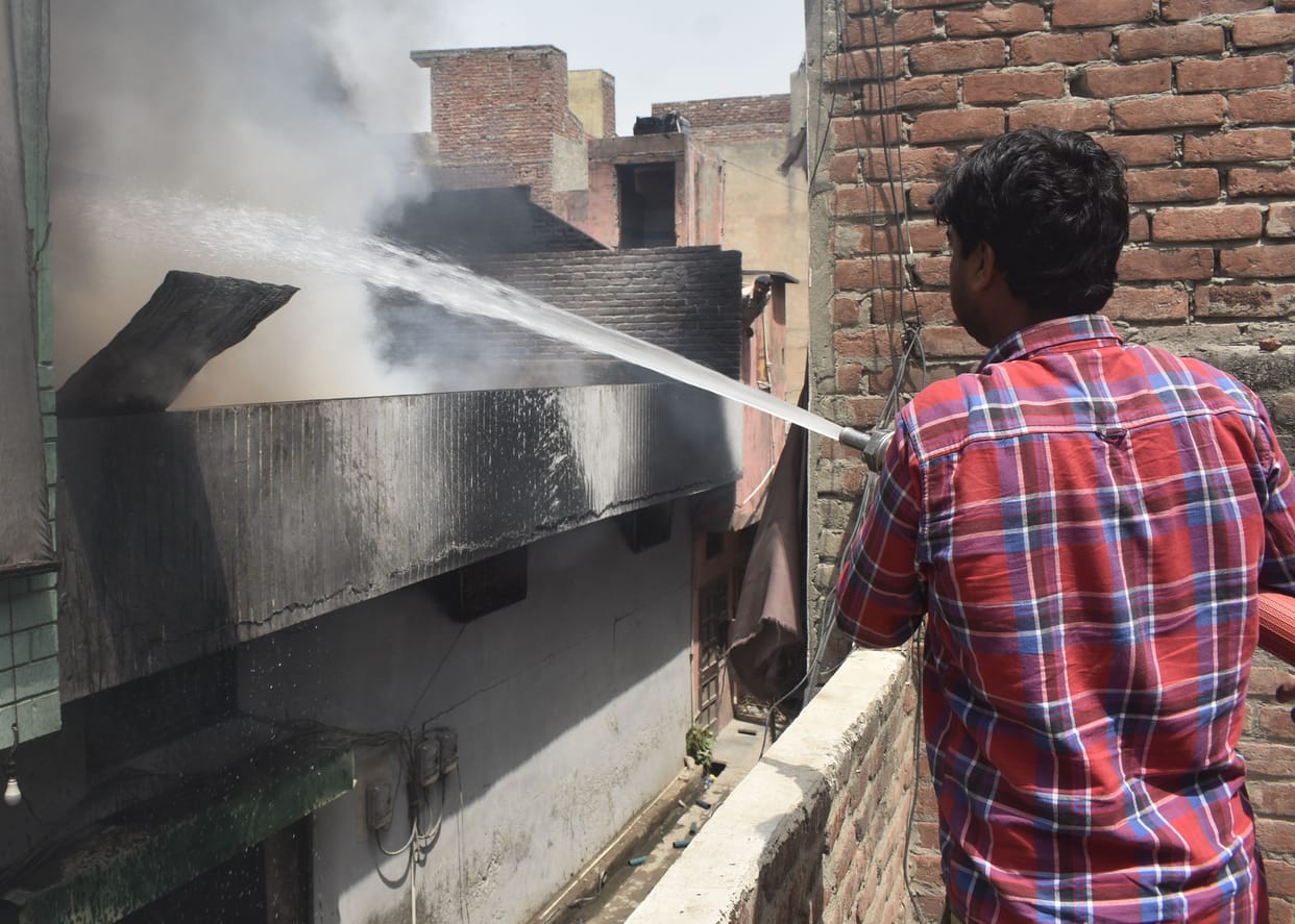Fire in West warehouse, goods worth lakhs ashes
