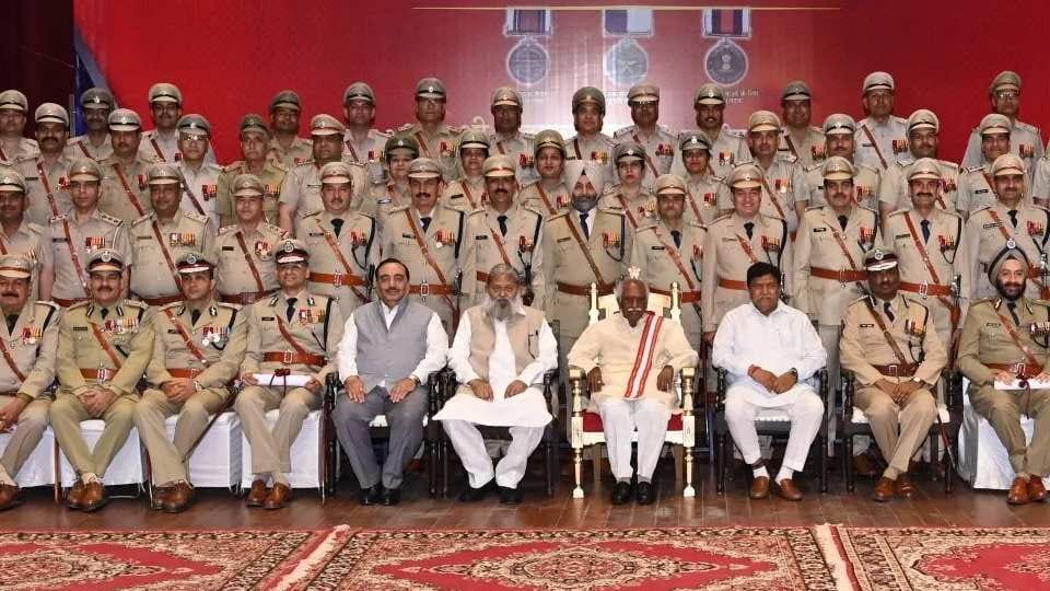 92 officers and employees of Haryana Police honored with Police Medal