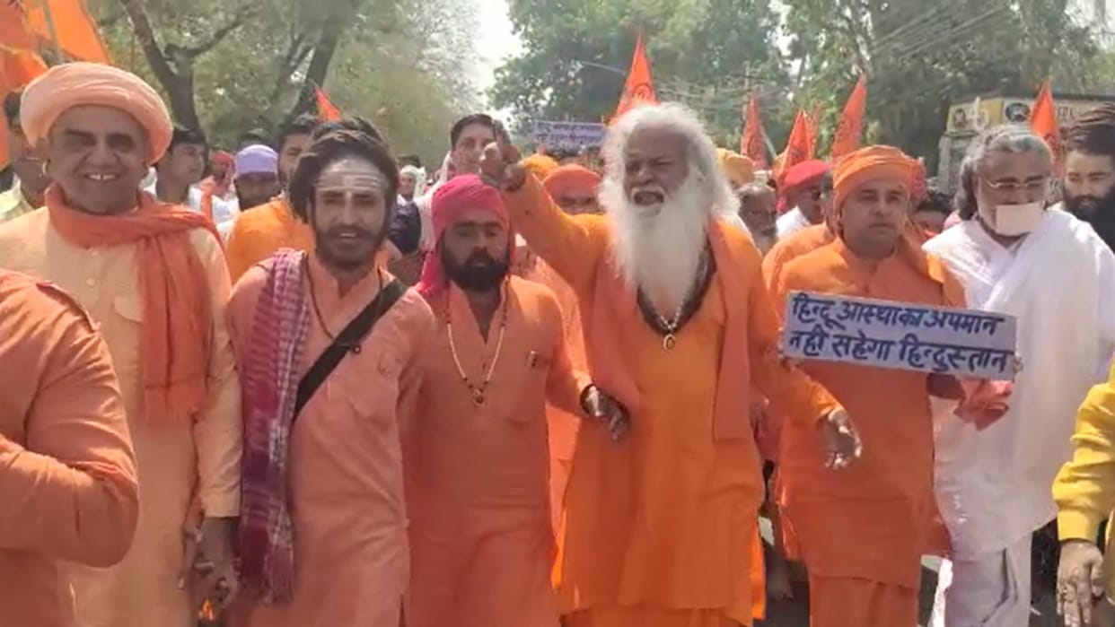 BJP took out akrosh rally in protest against demolition of temple in Alwar