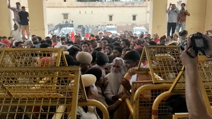 BJP took out akrosh rally in protest against demolition of temple in Alwar