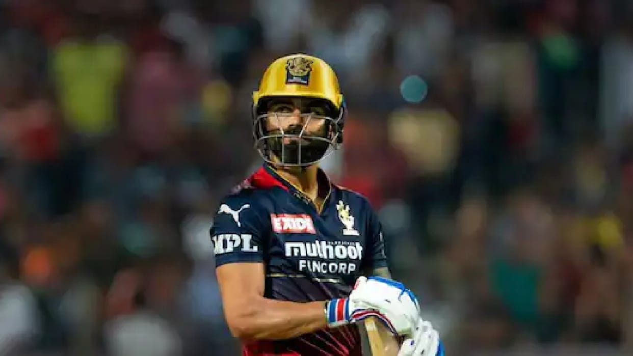 Virat Kohli gave a smile after getting out in nine runs against Rajasthan Royals