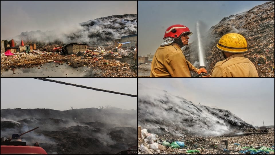 not extinguished even after 72 hours fire broke out in bhalswa landfill site