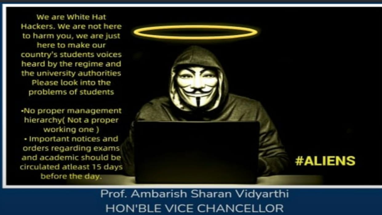 Bikaner Technical University website hacked student demonstrated in university