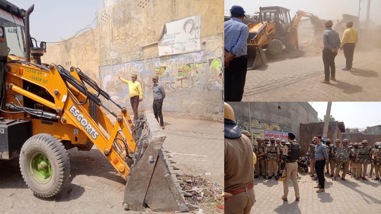 Ghaziabad SP leader Usman and relatives houses bulldozed off were illegally constructed on pond land