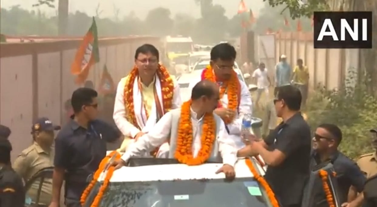 CM Pushkar Singh Dhami roadshow from Banbasa to Tanakpur, Champawat seat, by-election 2022