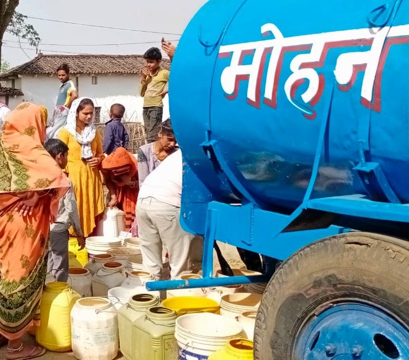 Water crisis in the villages situated under the mountains
