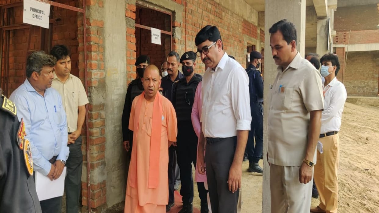 CM Yogi Adityanath reached on a two day visit of Gorakhpur