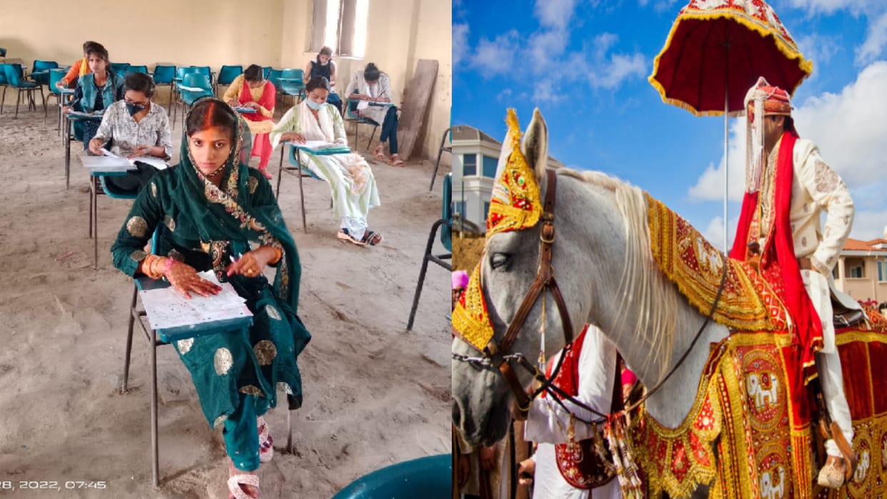 bride stopped farewell for examination in gorakhpur