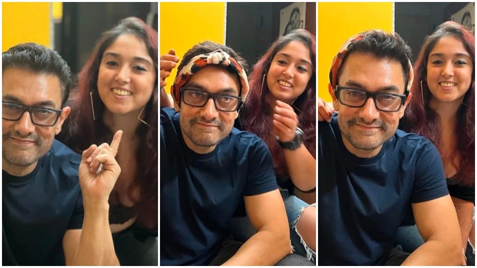 aamir khan did makeup of his daughter ira khan