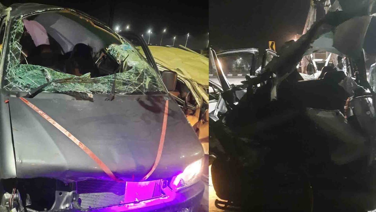 Accident on expressway, three died, six injured