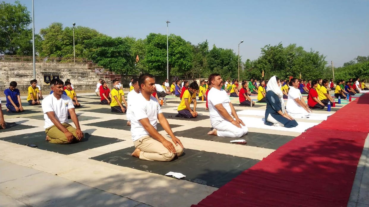 CRPF taught yoga to students