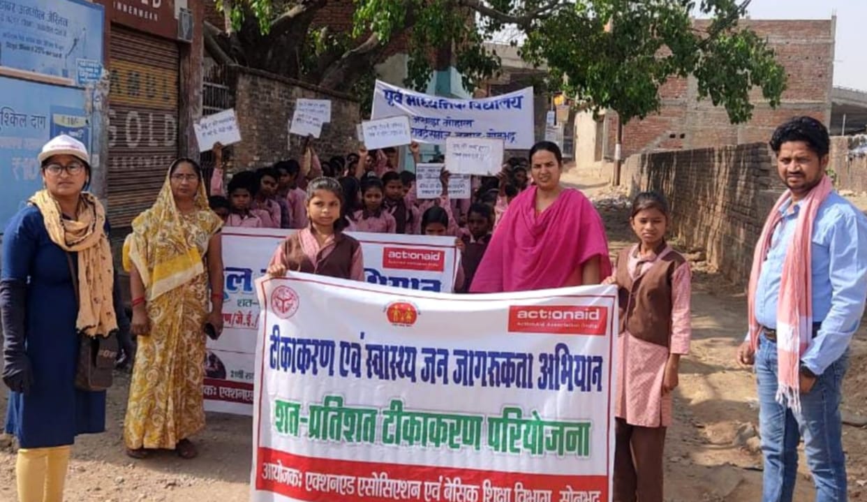 Made aware about education and vaccination by taking out a rally
