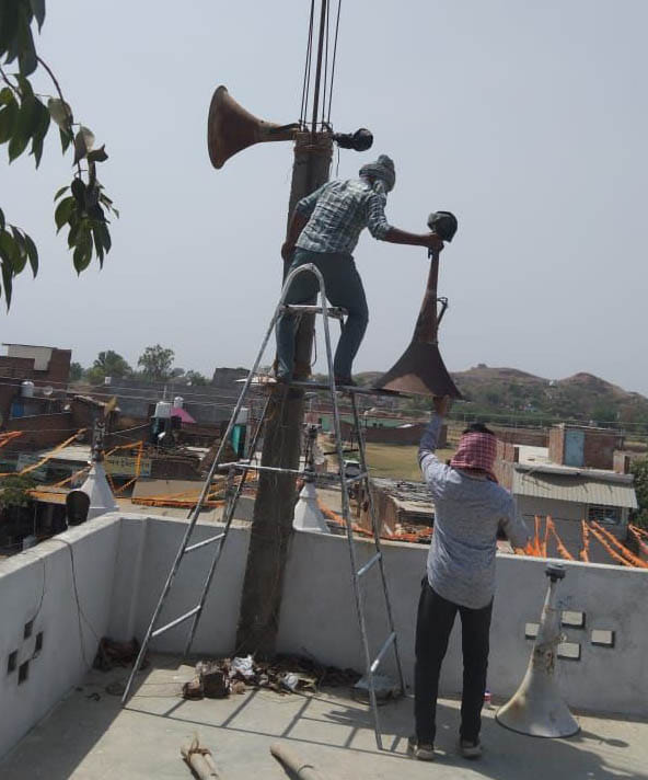 Removal of loudspeakers started from mosques