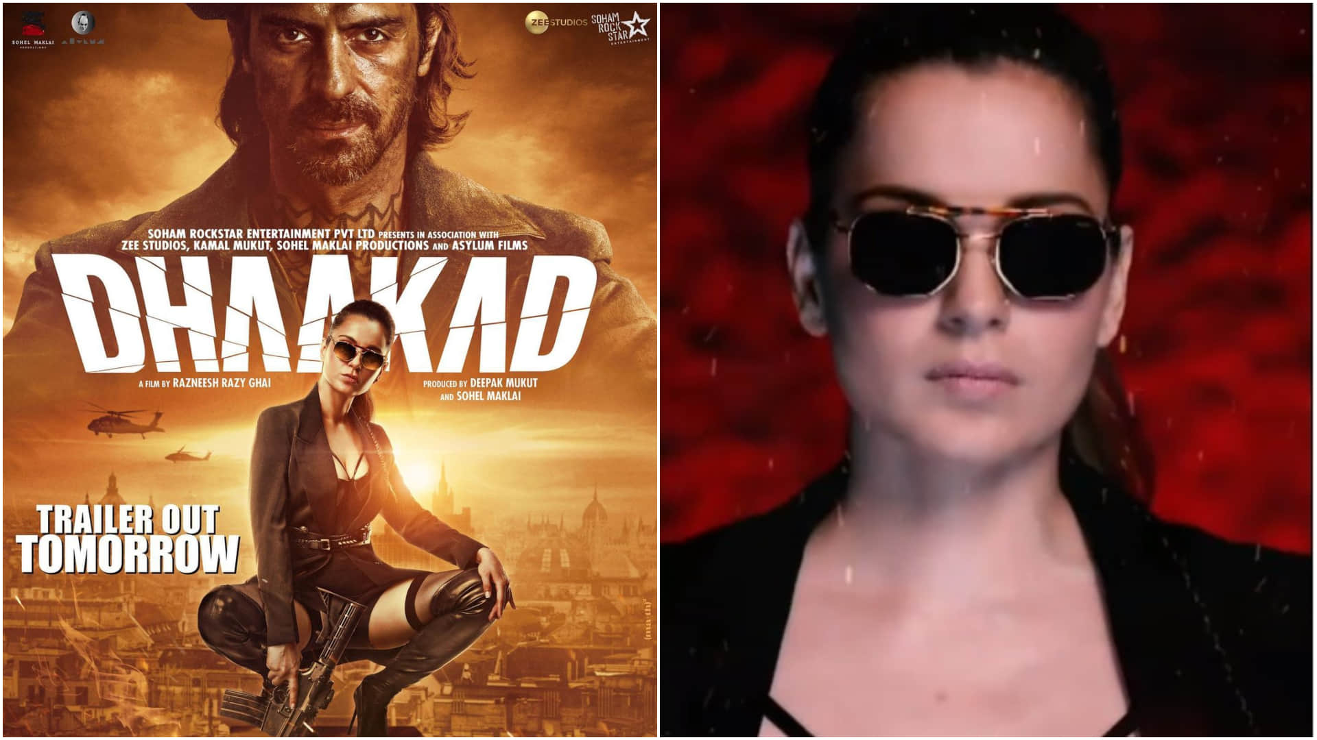 Kangana ranaut new Film Dhaakad title song released today sung by rapper badshah