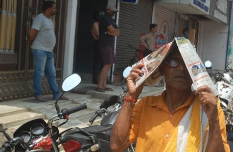 People upset due to scorching sun and scorching heat
