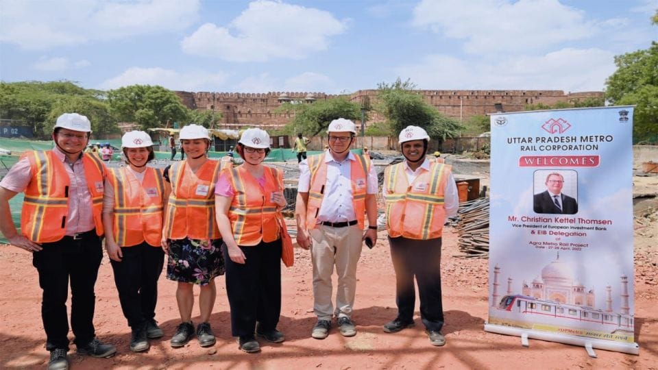 European Investment Bank Vice President inspects Agra Metro Project