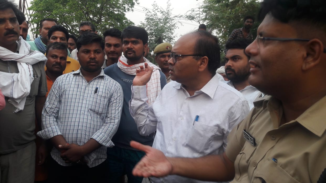 Angry villagers surrounded the power substation