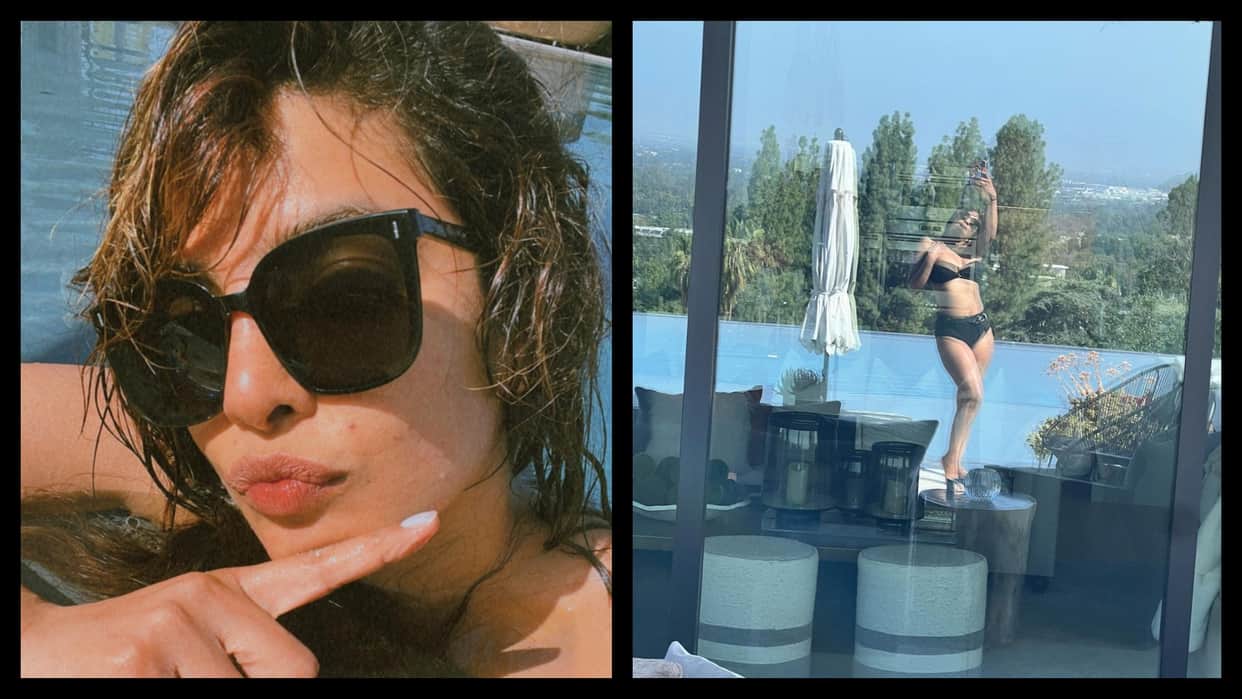 Priyanka Chopra shares new photo and videos in black bikini as she enjoys self care time with 90s music