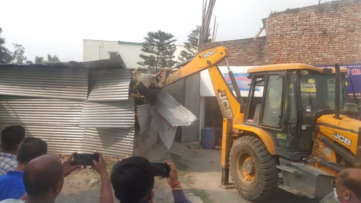 Bulldozer run on encroachment in housing development