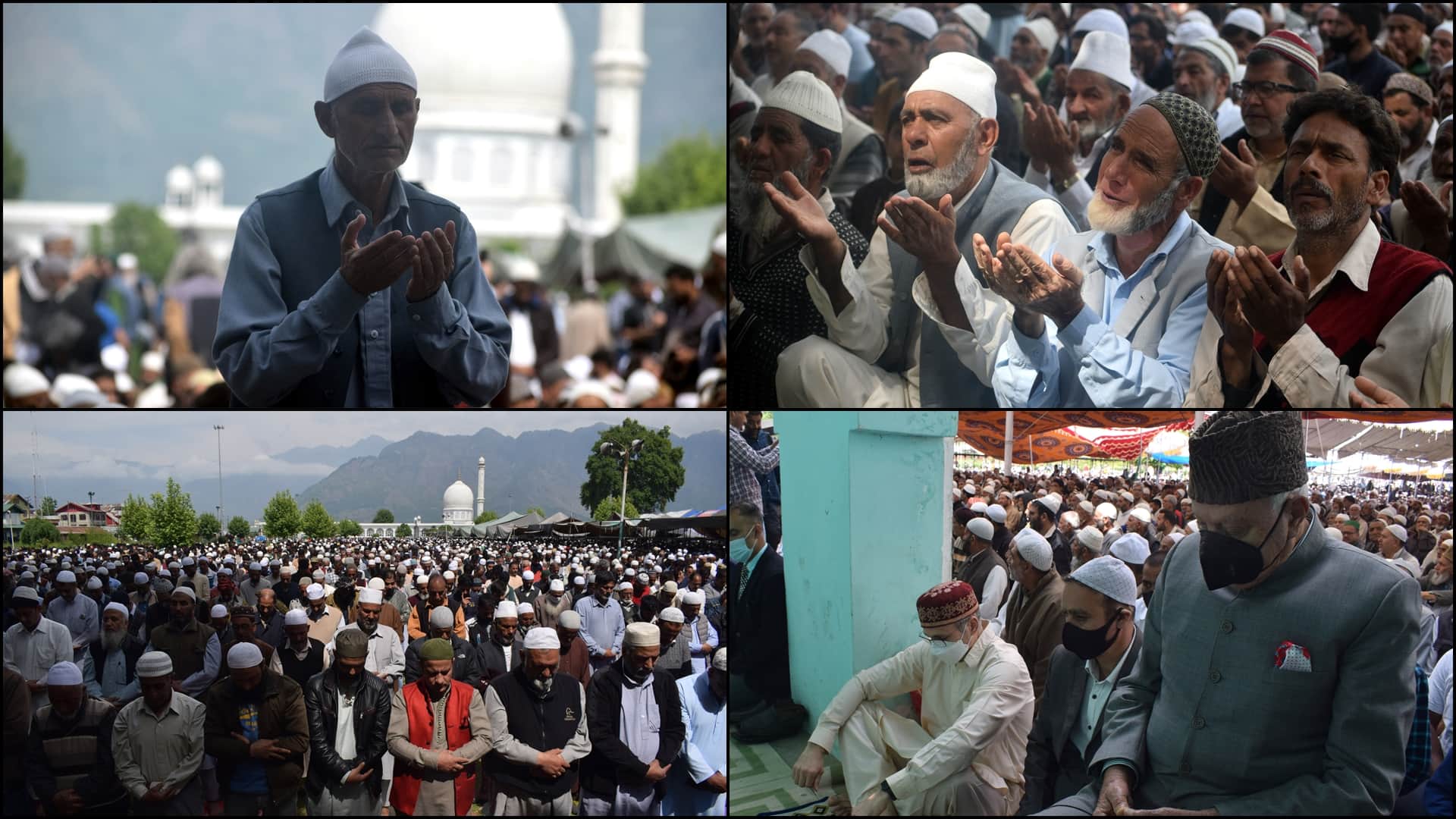 Thousands devotees offered prayers during the Jumat ul Vida afternoon prayers at Srinagar Hazratbal shrine