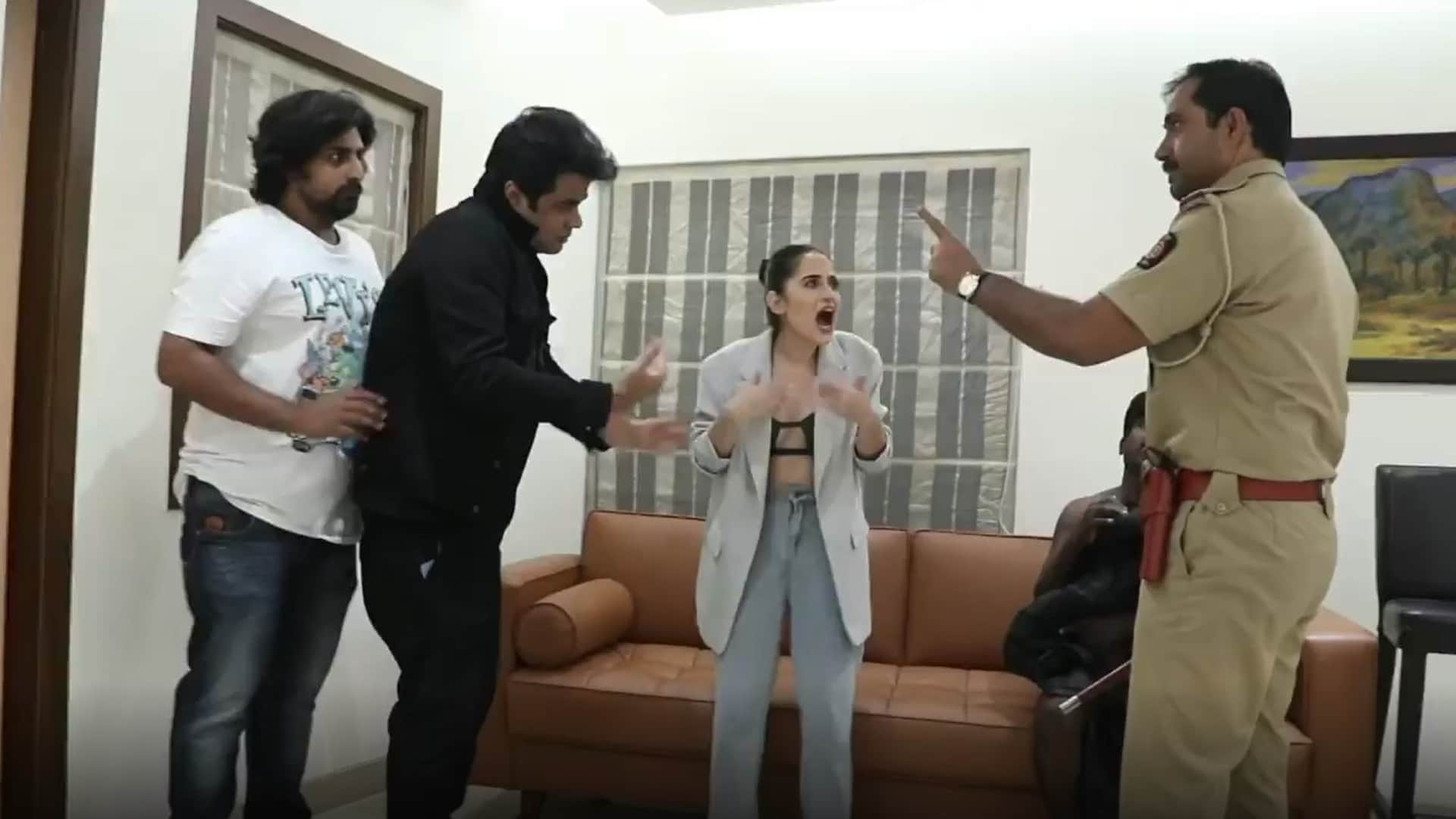 Hilarious prank with urfi Urfi Jawed she get caught shooting adult film Find out what happened next
