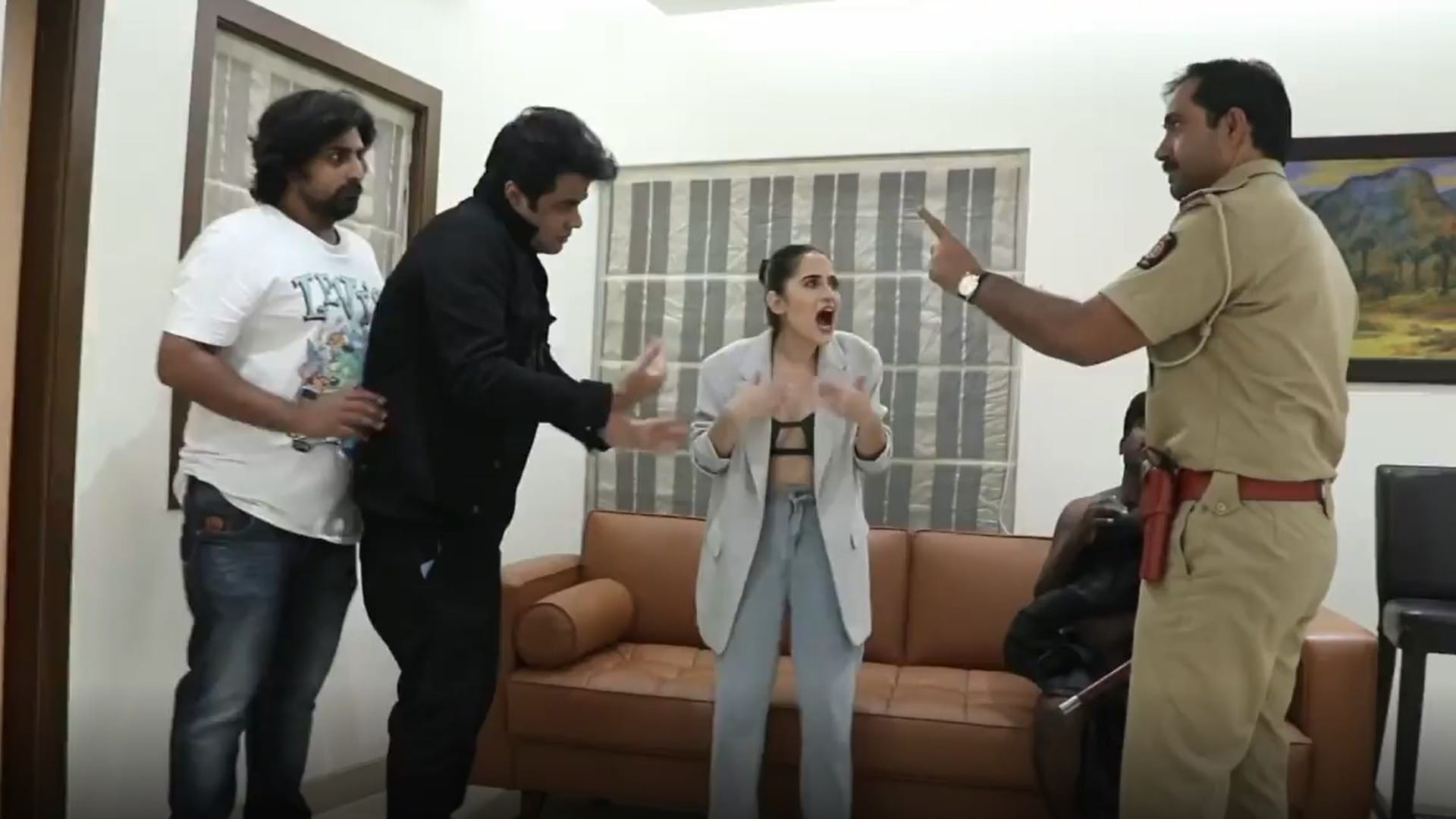 Hilarious prank with urfi Urfi Jawed she get caught shooting adult film Find out what happened next