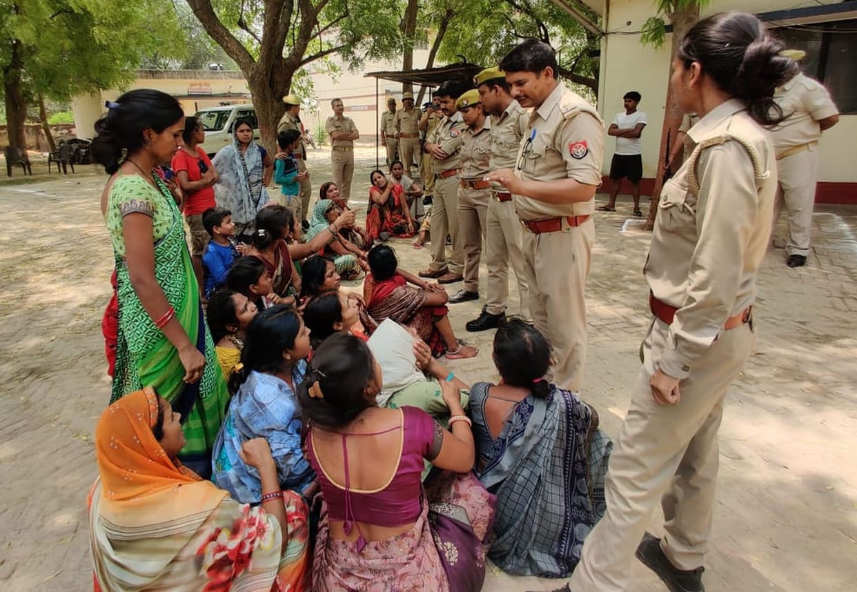 family members of deceased protested  demanding arrestment of accused