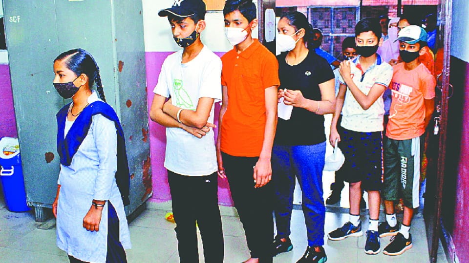 Children coming forward for vaccination in chandigarh