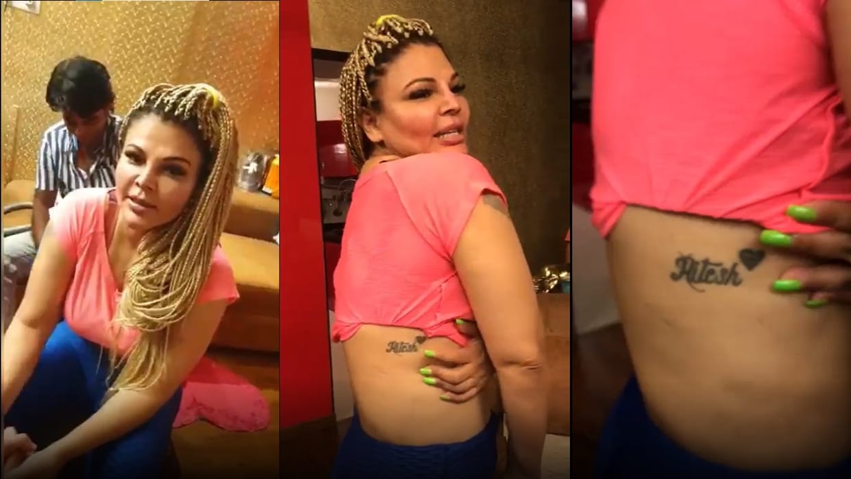 Rakhi Sawant removed her ex-husband Ritesh name tattoo from her body