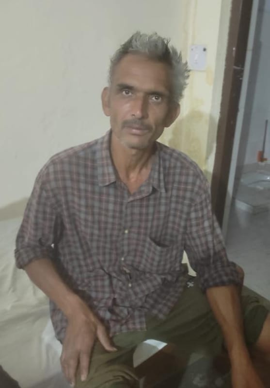 man caught fire in forest