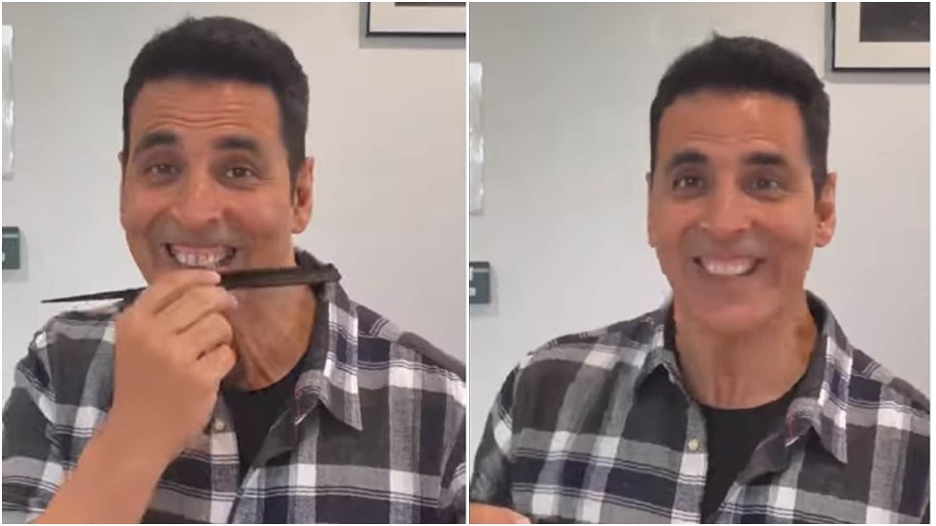 Akshay Kumar shared his funny video on world laughter day told people the secret of the key to happiness