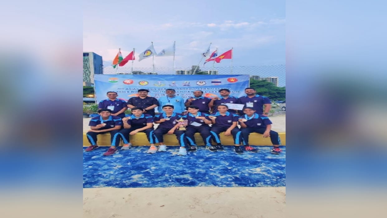 Indian team won silver medal in Asian Women's Youth Beach Handball Championship