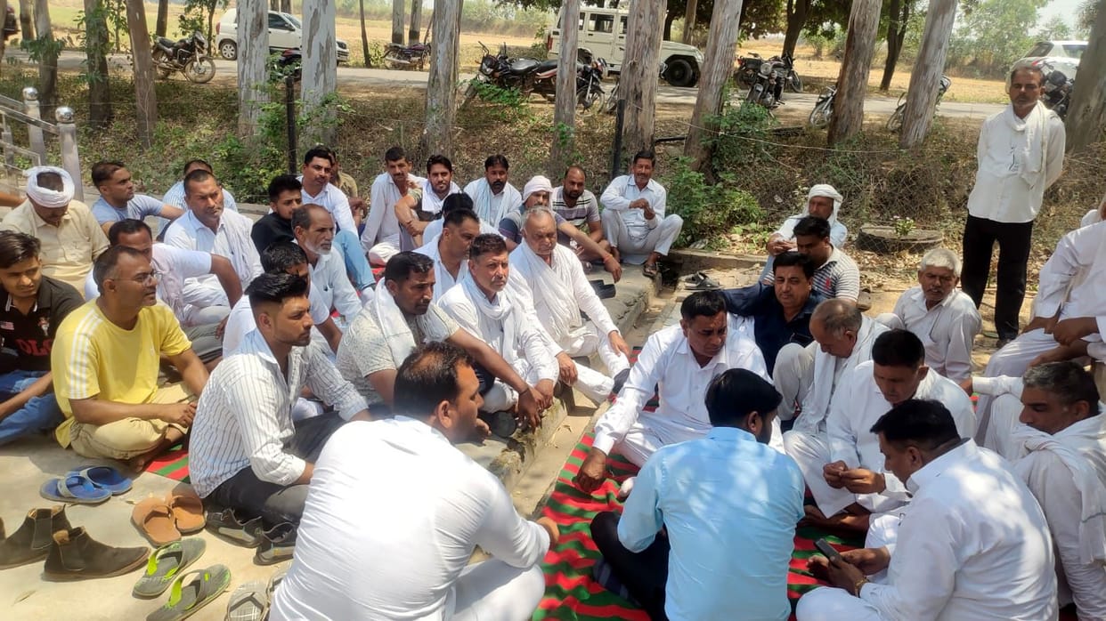 Farmers troubled by power cuts staged a sit-in at the power house