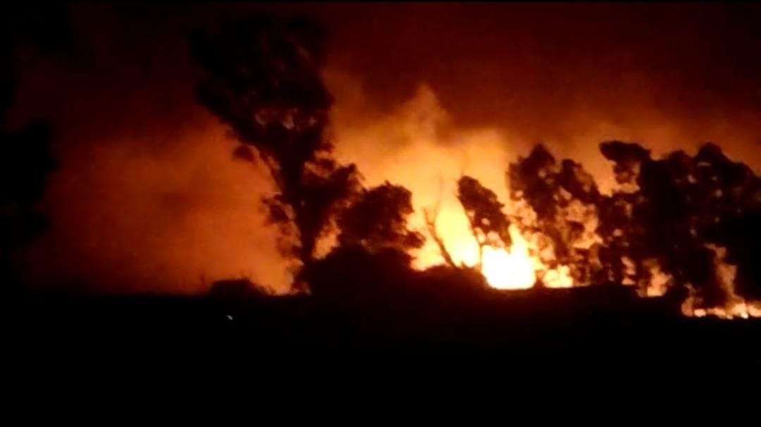 Fire brigade rushed after information of fire at three places