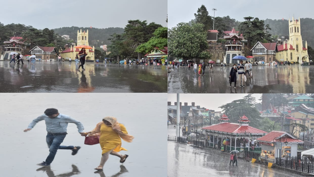 himachal weather update: rainfall in many parts including capital Shimla, relief from heat